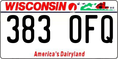 WI license plate 383OFQ