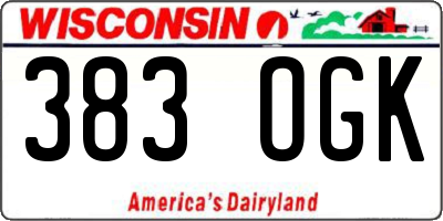 WI license plate 383OGK