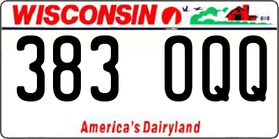 WI license plate 383OQQ