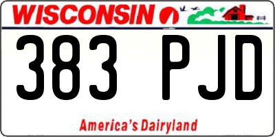 WI license plate 383PJD