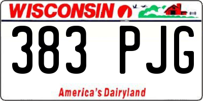 WI license plate 383PJG