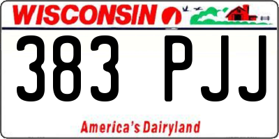 WI license plate 383PJJ