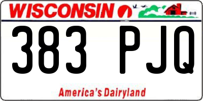 WI license plate 383PJQ
