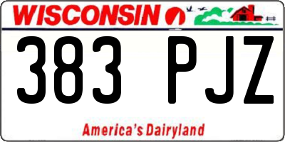 WI license plate 383PJZ