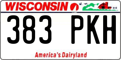 WI license plate 383PKH