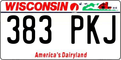 WI license plate 383PKJ