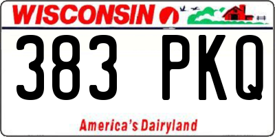 WI license plate 383PKQ