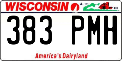 WI license plate 383PMH