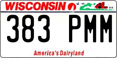 WI license plate 383PMM