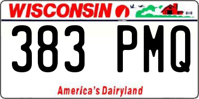 WI license plate 383PMQ