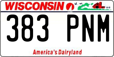 WI license plate 383PNM