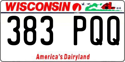 WI license plate 383PQQ
