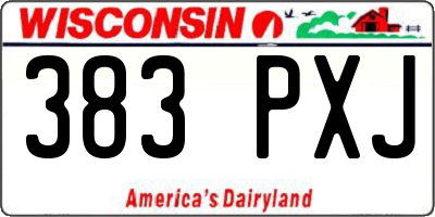 WI license plate 383PXJ