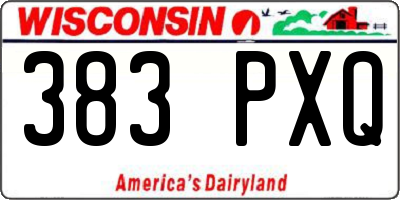 WI license plate 383PXQ