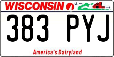 WI license plate 383PYJ
