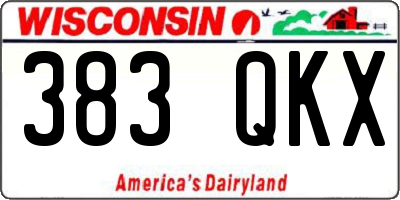 WI license plate 383QKX