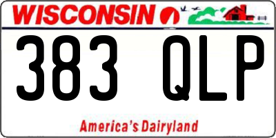 WI license plate 383QLP