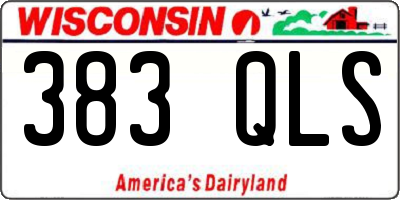 WI license plate 383QLS