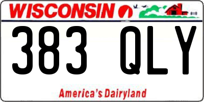 WI license plate 383QLY