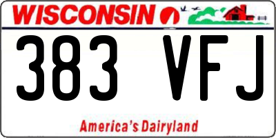 WI license plate 383VFJ