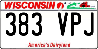 WI license plate 383VPJ