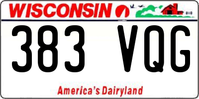 WI license plate 383VQG