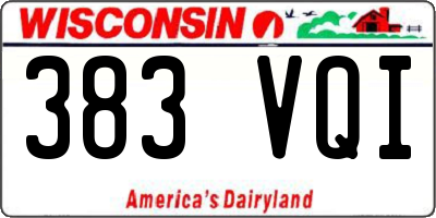 WI license plate 383VQI