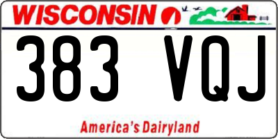 WI license plate 383VQJ