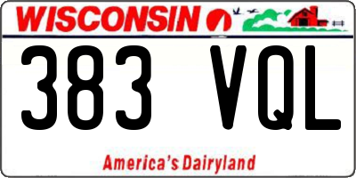 WI license plate 383VQL