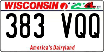 WI license plate 383VQQ