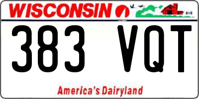WI license plate 383VQT