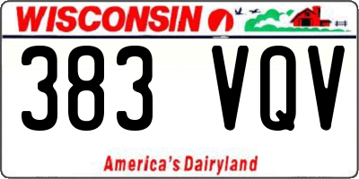 WI license plate 383VQV