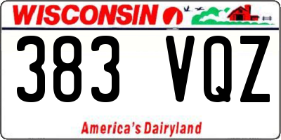 WI license plate 383VQZ