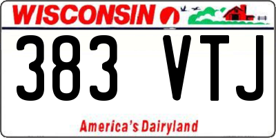 WI license plate 383VTJ