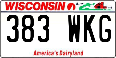 WI license plate 383WKG