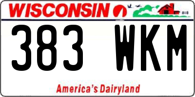 WI license plate 383WKM