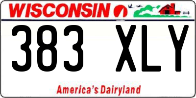 WI license plate 383XLY