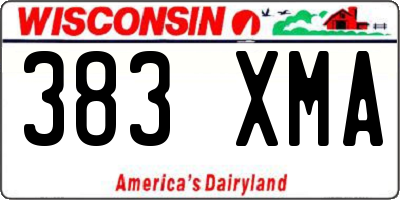 WI license plate 383XMA