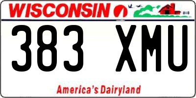 WI license plate 383XMU