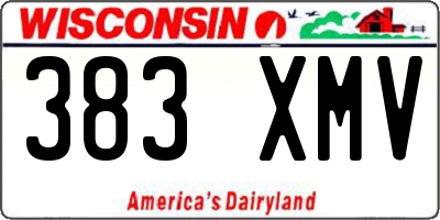 WI license plate 383XMV