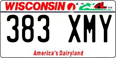 WI license plate 383XMY