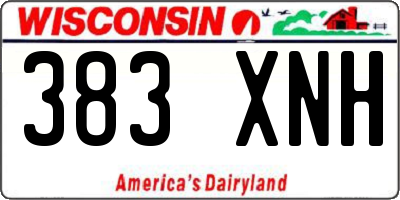 WI license plate 383XNH