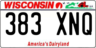 WI license plate 383XNQ