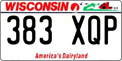 WI license plate 383XQP