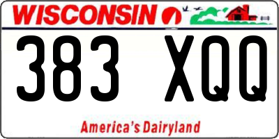 WI license plate 383XQQ