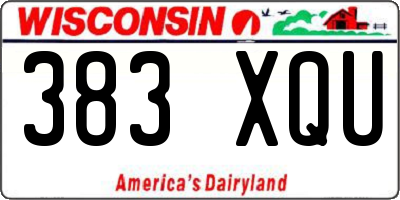 WI license plate 383XQU