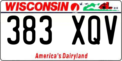 WI license plate 383XQV