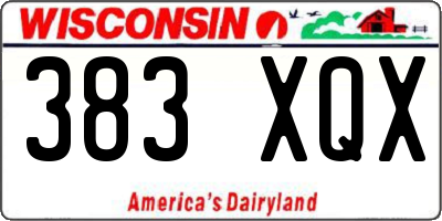 WI license plate 383XQX