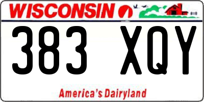 WI license plate 383XQY