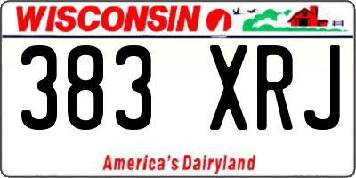 WI license plate 383XRJ